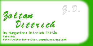 zoltan dittrich business card