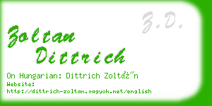 zoltan dittrich business card